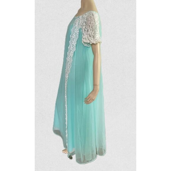1950s Nightgown and Robe Matching Set (2 Pieces), Size M, Vintage Lingerie - Picture 1 of 11